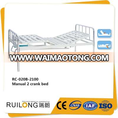 RC-020B-2100 High quality medical crank bed folding metal hospital bed for sale